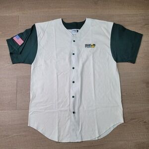 Vintage Men's Badger Sports Baseball Jersey Gold Coast Autotronics‎ Size XL